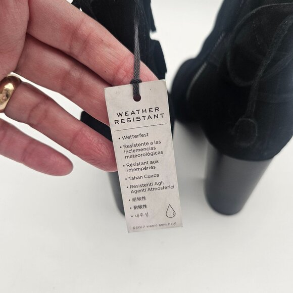 Vionic Ronnie Black Suede Block Heel Ankle Boot Bootie Womens Sz 8.5 NEW - Picture 8 of 10